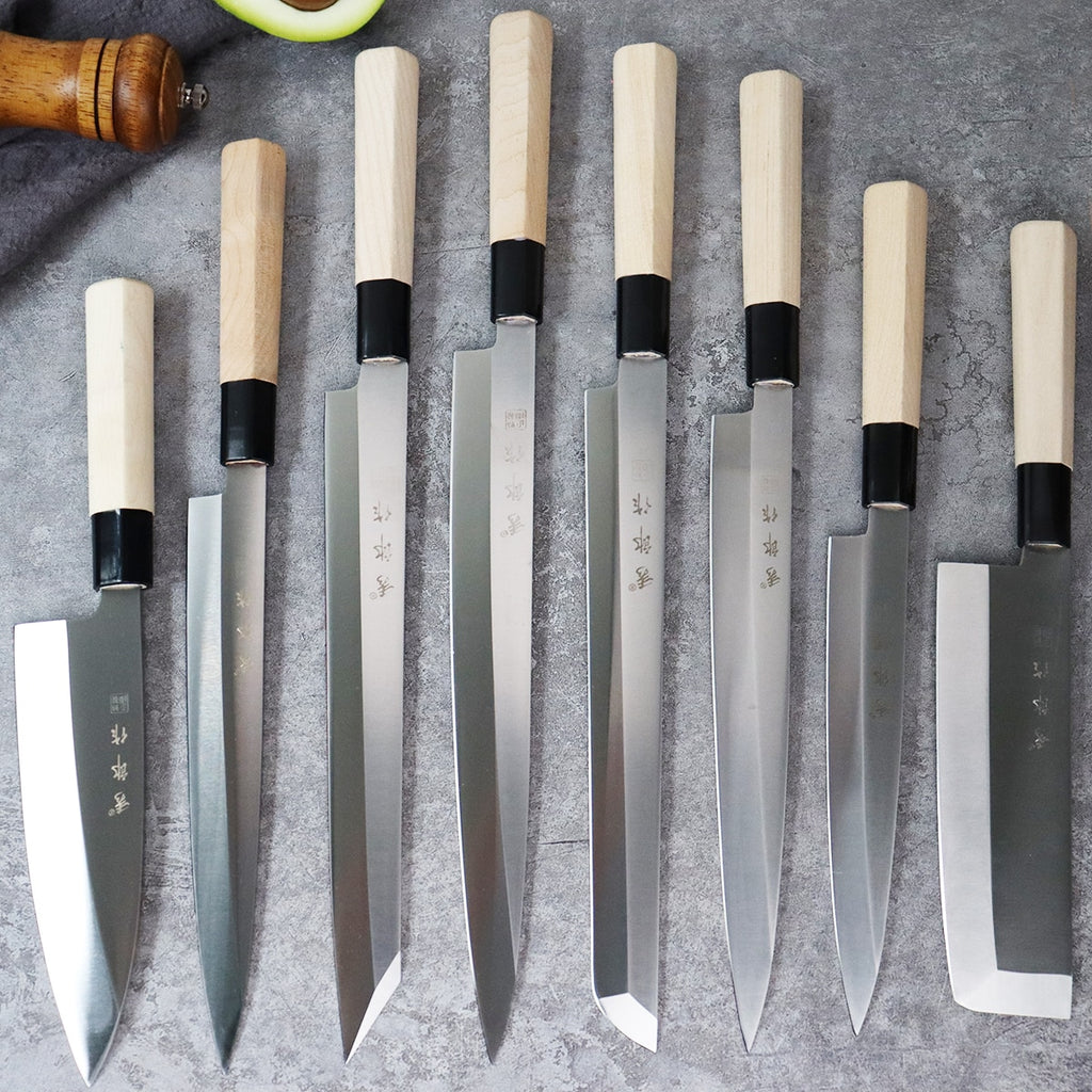 Cuchillos japoneses de cocina/chef hechos en Sakai Yanagiba 7.874 in de  Japón F/S : Hogar y Cocina 
